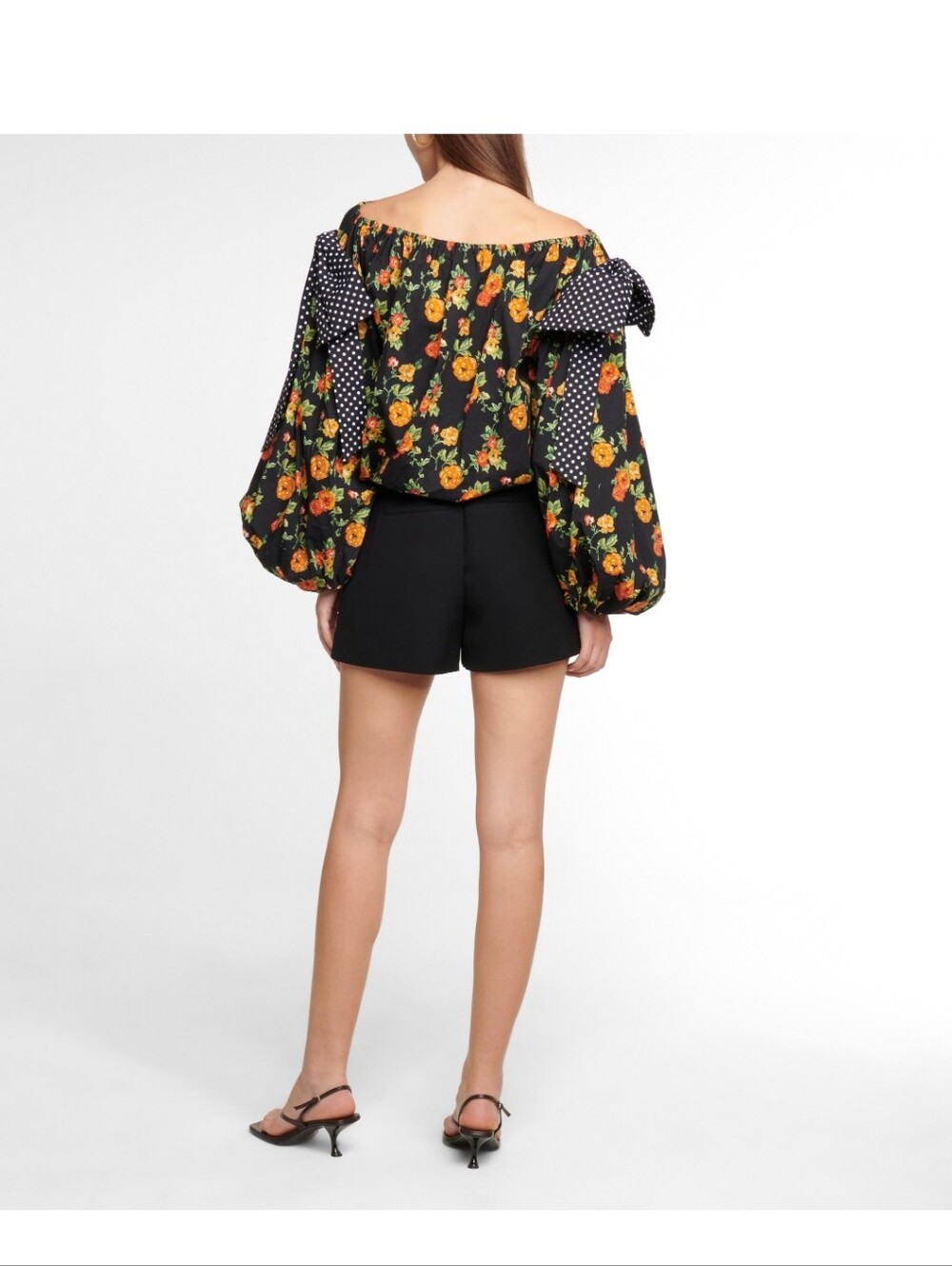 CAROLINE CONSTAS Floral Off-Shoulder Top